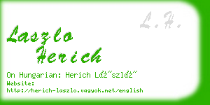 laszlo herich business card